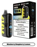 OXBAR ROCKY VAPOR OXBAR G100K — BLUEBERRY RASPBERRY LEMON disposable vape