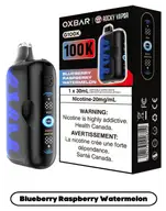 OXBAR ROCKY VAPOR OXBAR G100K — BLUEBERRY RASPBERRY WATERMELON disposable vape