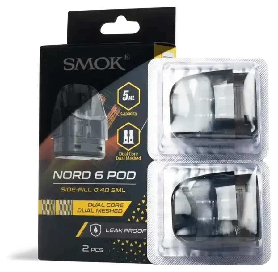 SMOK Nord 6 Dual Core Replacement Pods 2 Pack