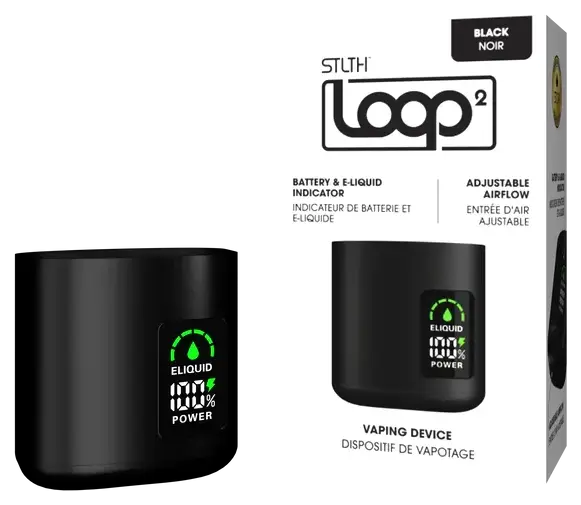STLTH LOOP 2 CLOSED POD BATTERY in Black STLTH LOOP 2 CLOSED POD BATTERY in Black