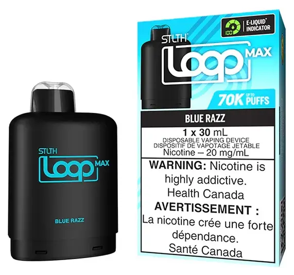 STLTH loop Max Pod Pack — BLUE RAZZ replacement pod STLTH loop Max Pod Pack — BLUE RAZZ replacement pod