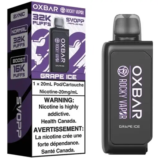 SVOPP ROCKY VAPOR OXBAR (EXCISE AB TAX INCLUDED) - GRAPE ICE SVOPP ROCKY VAPOR OXBAR (EXCISE AB TAX INCLUDED) - GRAPE ICE