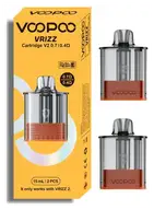 VOOPOO VRIZZ V2 replacement pod — Brown 0.7 and 0.4 ohm dual mesh