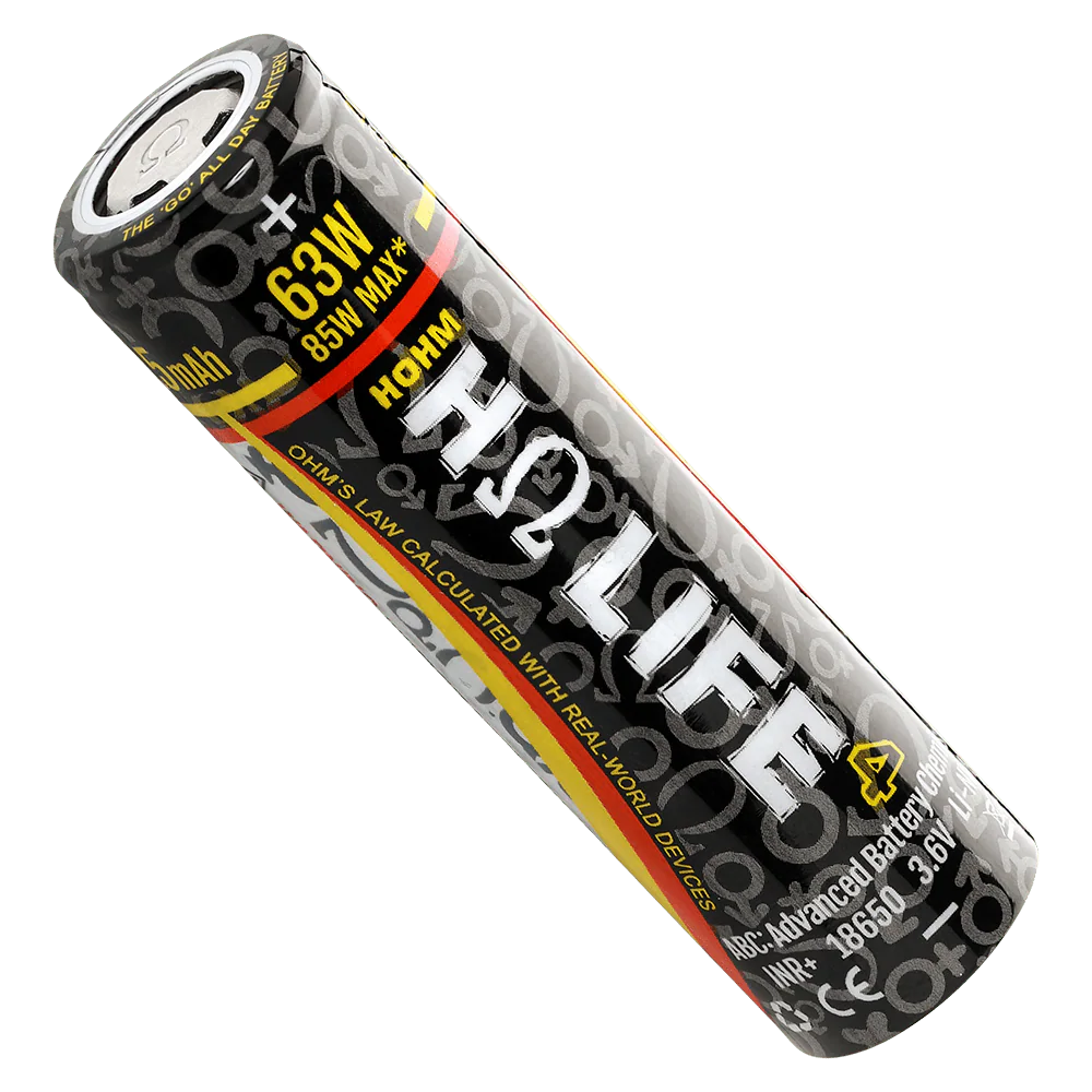 Hohmtech Life4 18650 battery top and side