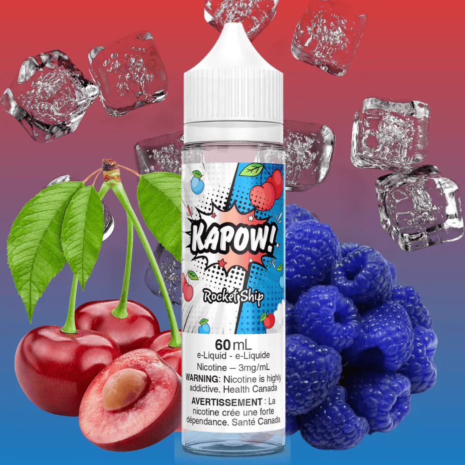Kapow Rocket Ship Freebase 60 mL bottle