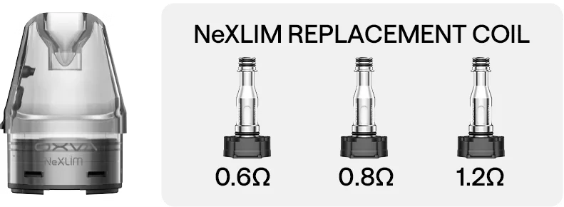 OXVA NeXLIM cartridge compatibility and resistance range