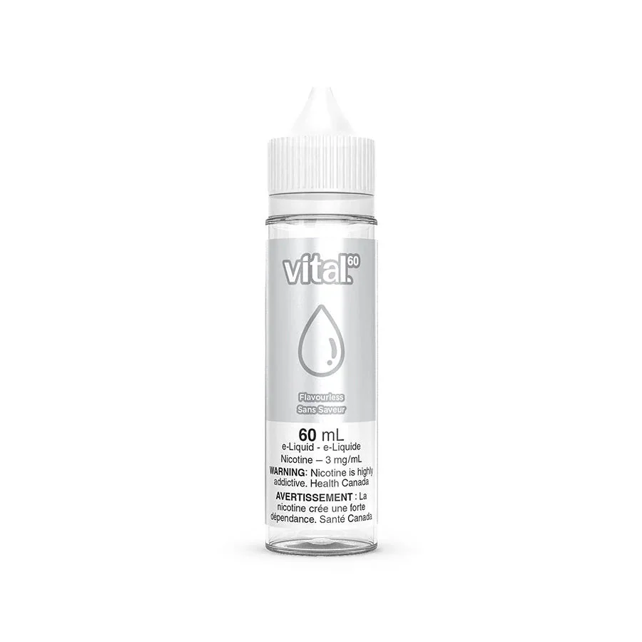 Vital Flavourless e-liquid bottle and packaging