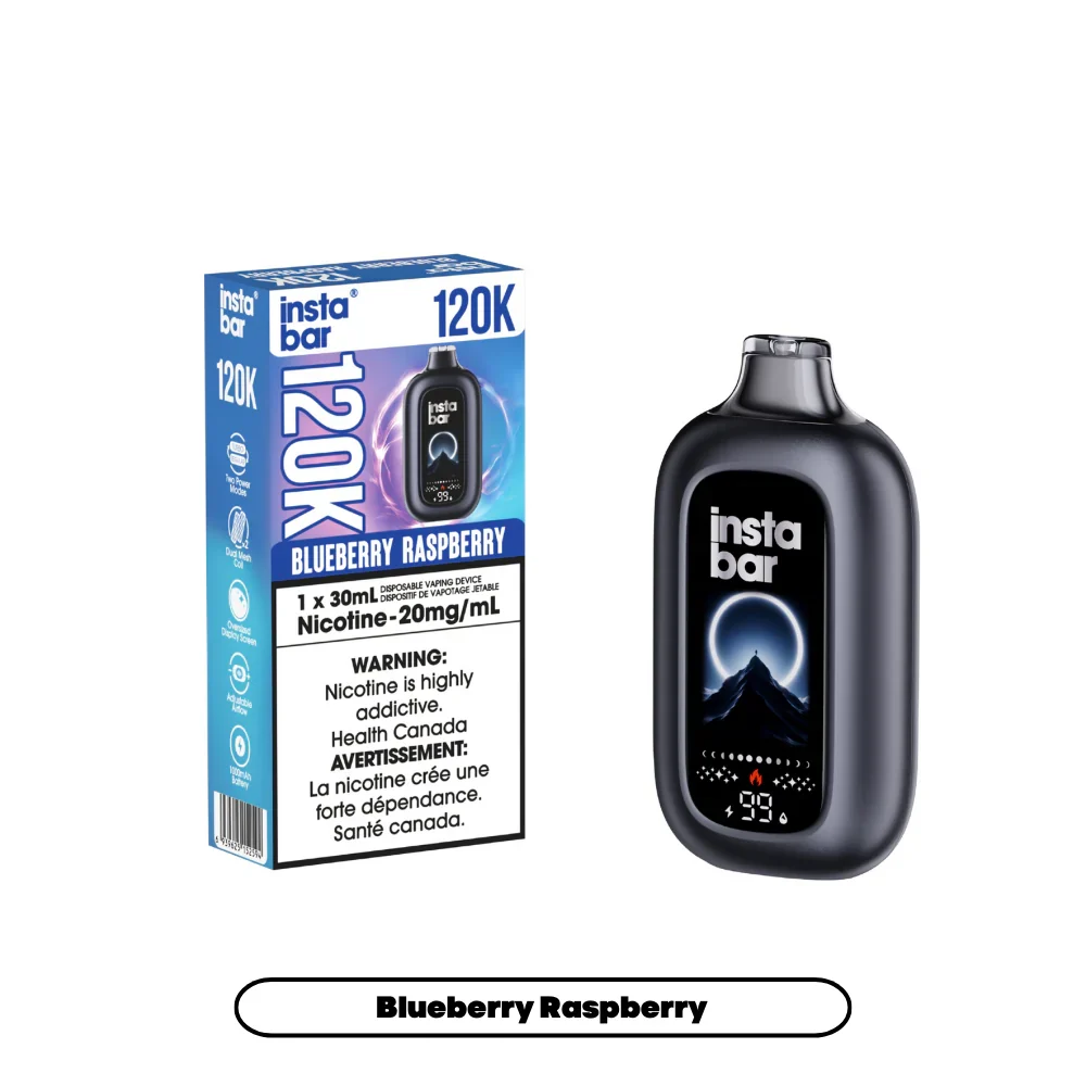 Insta Bar 120K Disposable Vape - Blueberry Raspberry Insta Bar 120K Disposable Vape - Blueberry Raspberry