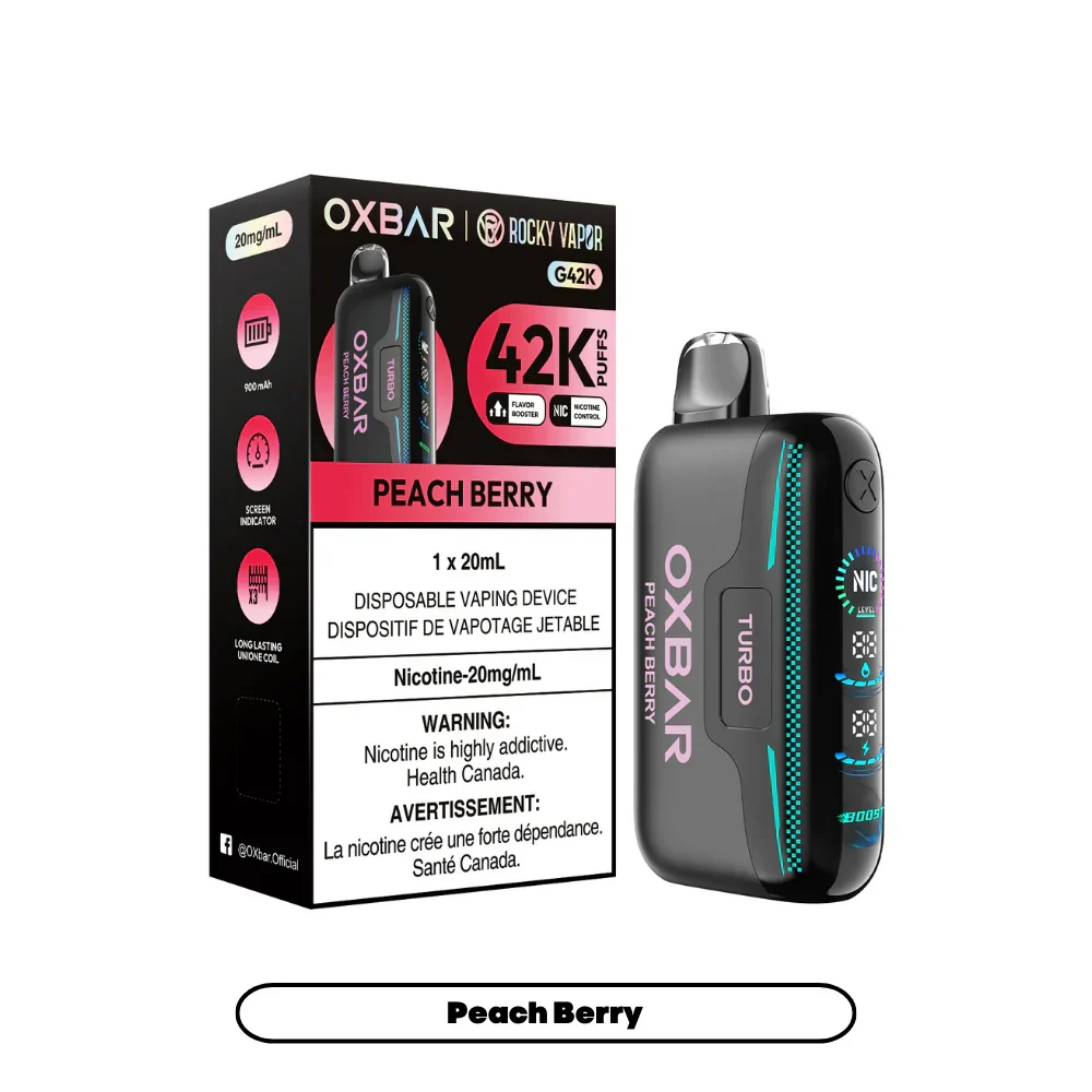 Rocky Vapor OXBAR G42K Disposable Vape - Peach Berry
