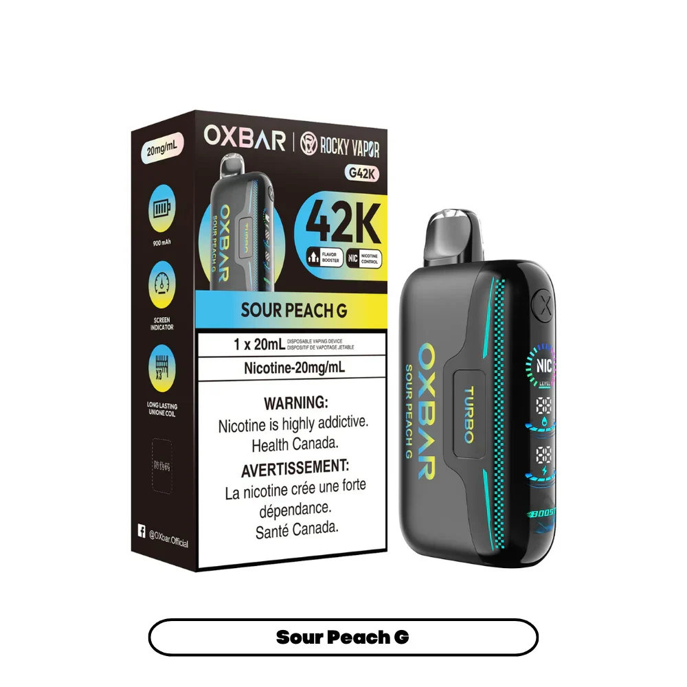 Rocky Vapor OXBAR G42K Disposable Vape - Sour Peach G