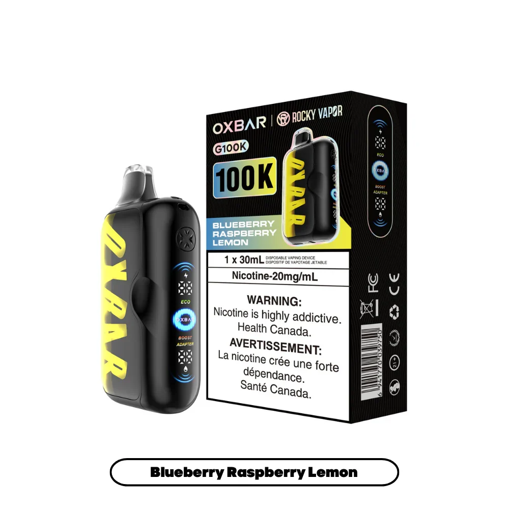 Rocky Vapor OXBAR G100K Disposable Vape - Blue Raspberry Lemon