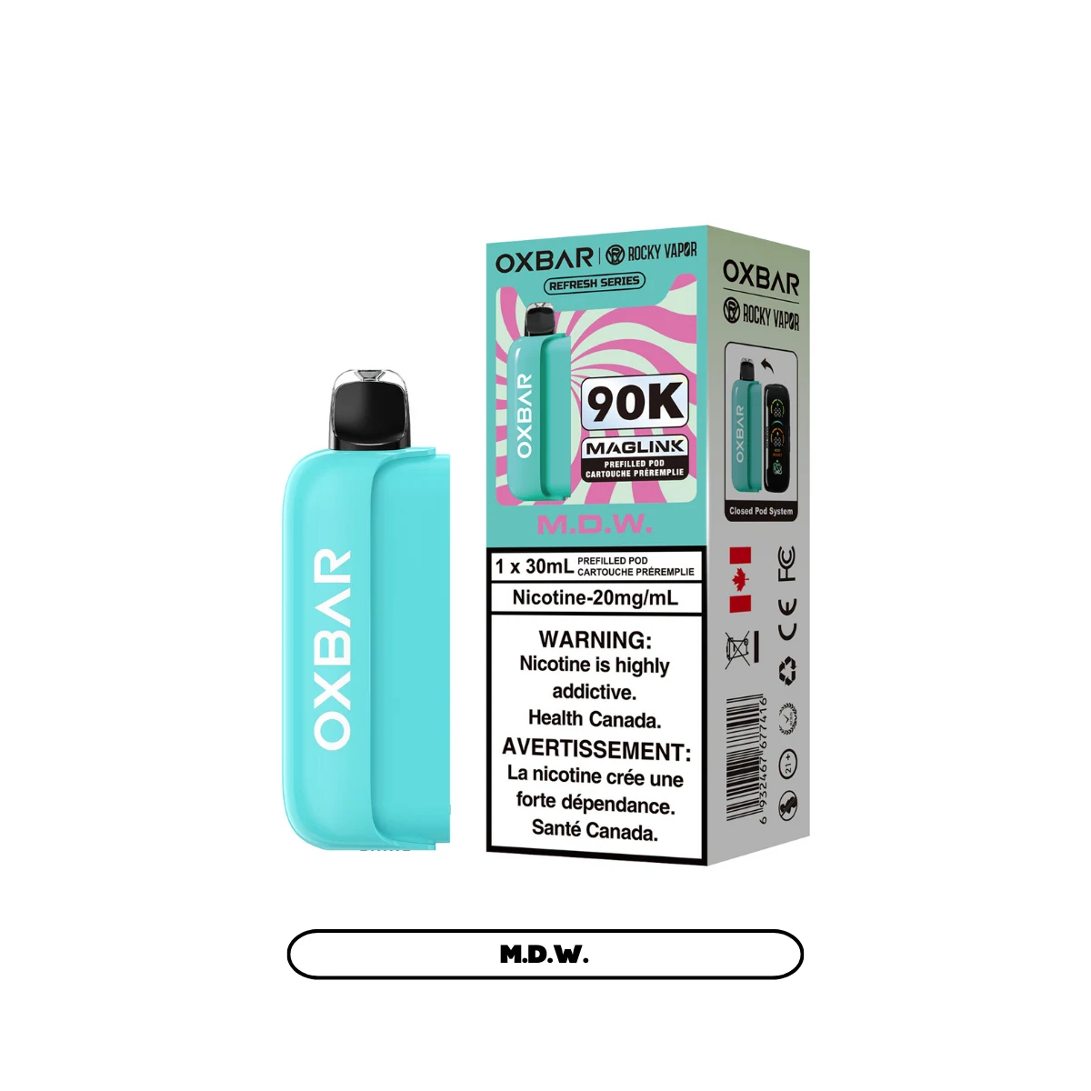 vape pen refill canada OXBAR Maglink 90K Pod Color:Golden Brown compatible pods Skwezed Frozen Blue Raspberry