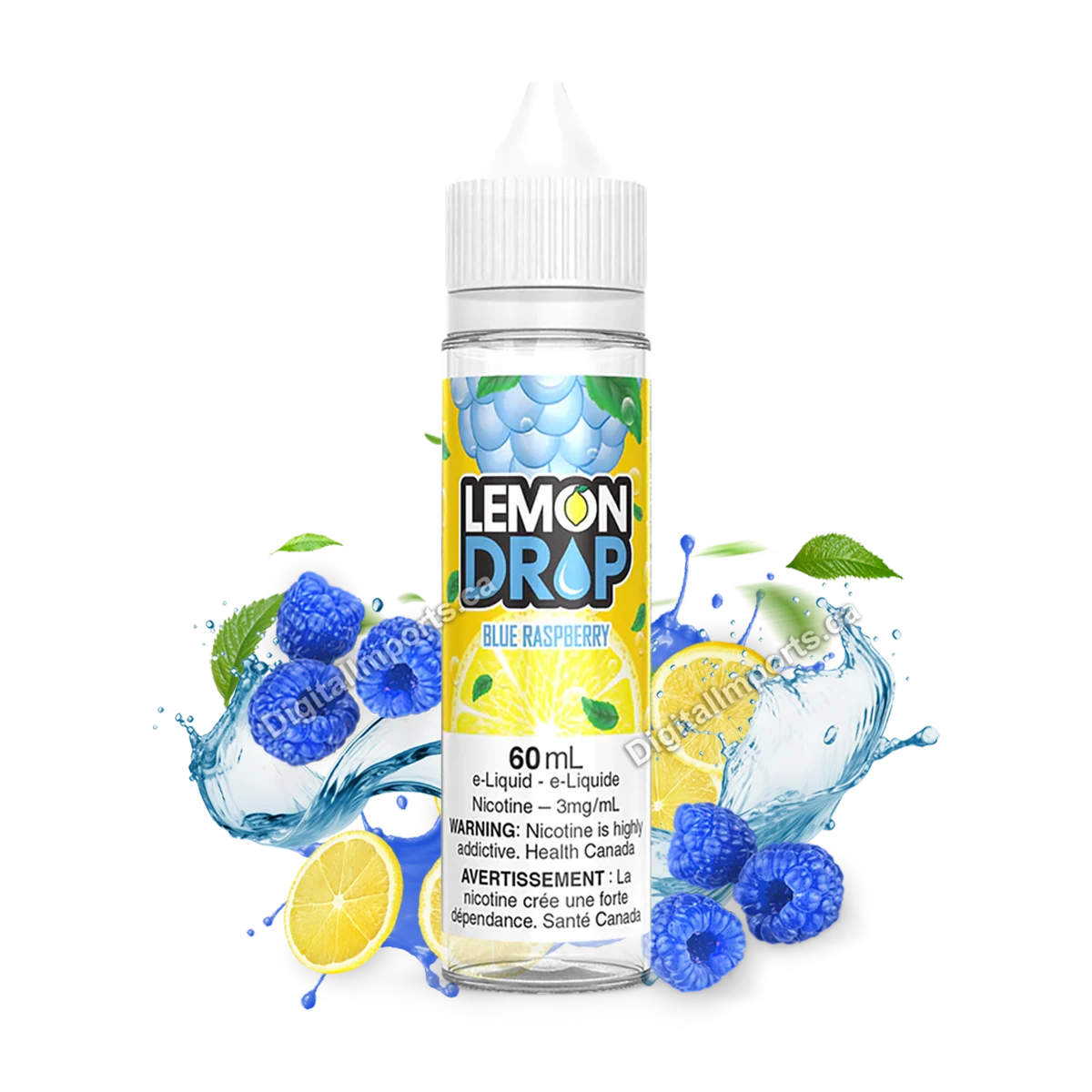 Lemon Drop freebase 60mL e-liquid — BLUE RASPBERRY — 12 mg