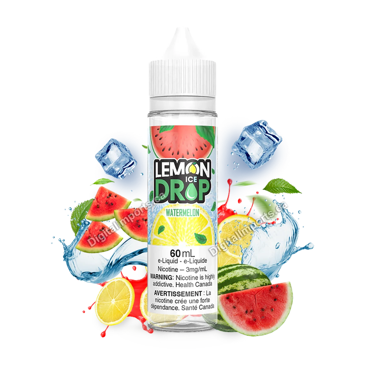 Lemon Drop freebase 60mL e-liquid — WATERMELON ICE — 3 mg