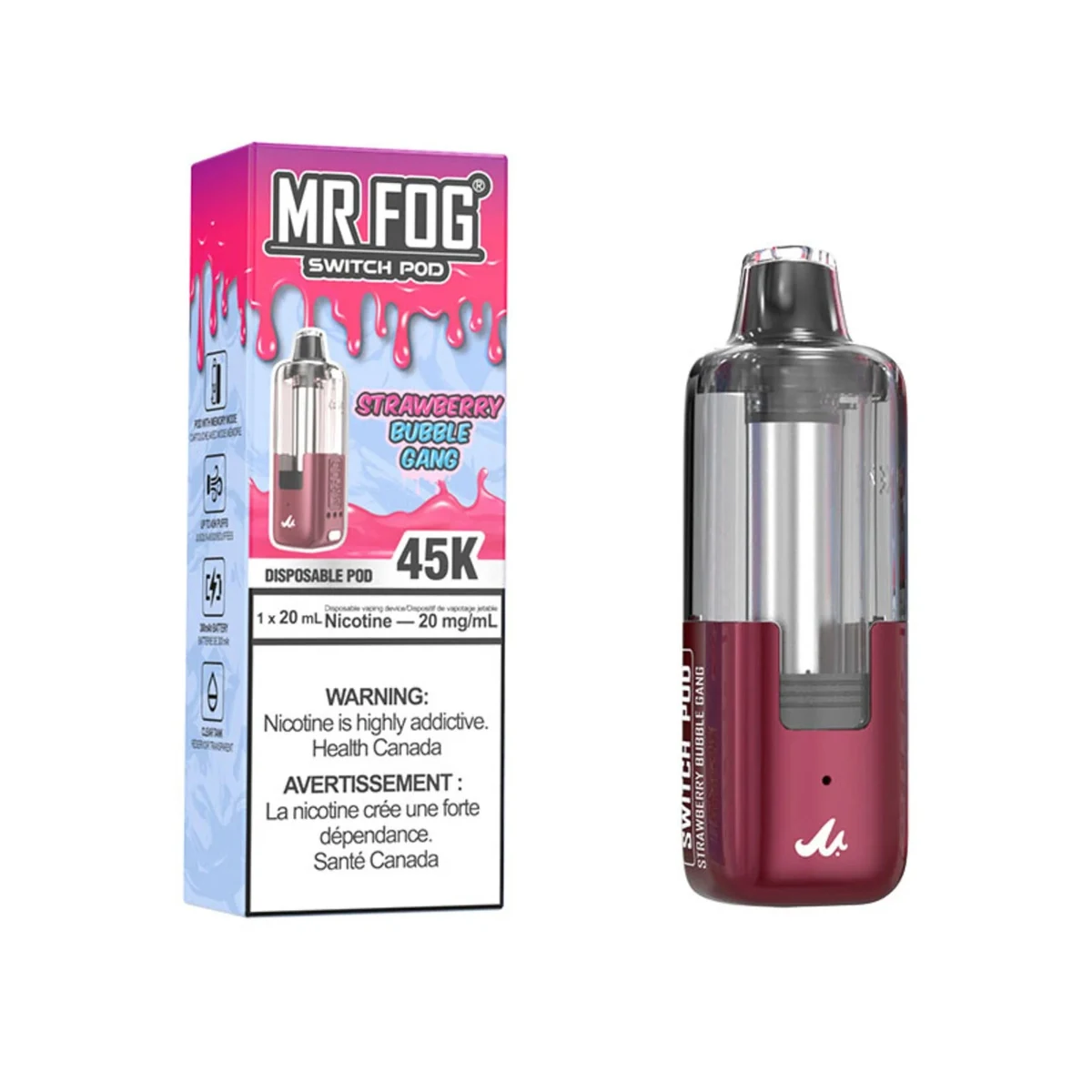MR FOG Switch 45K pod — Strawberry Bubble Gang