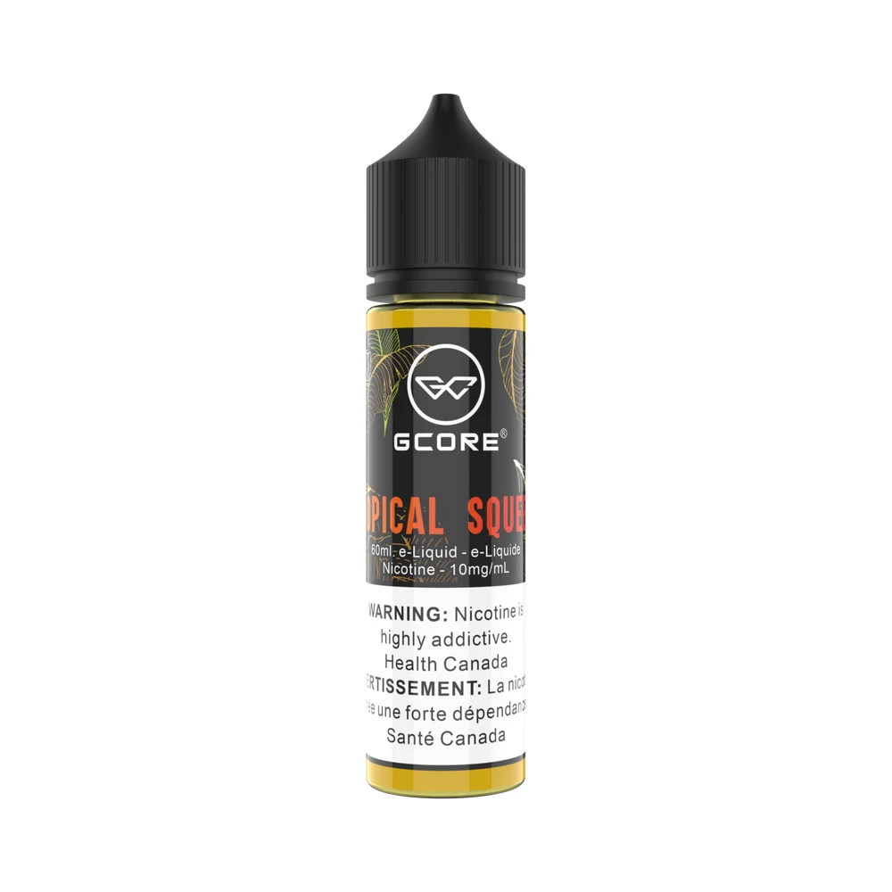 GCORE Tropical Salt 60mL 10mg — Tropical Squeeze e-liquid bottle