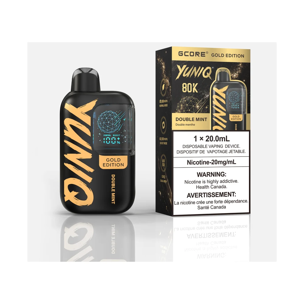 GCORE YUNIQ 80K Disposable Vape 20mL 20mg — Double Mint disposable vape