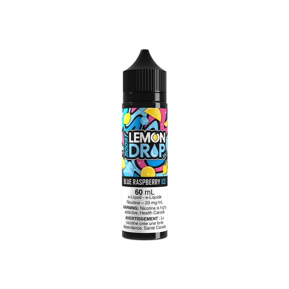 Lemon Drop Boost Salt 60 mL — BLUE RASPBERRY ICE salt e-liquid bottle