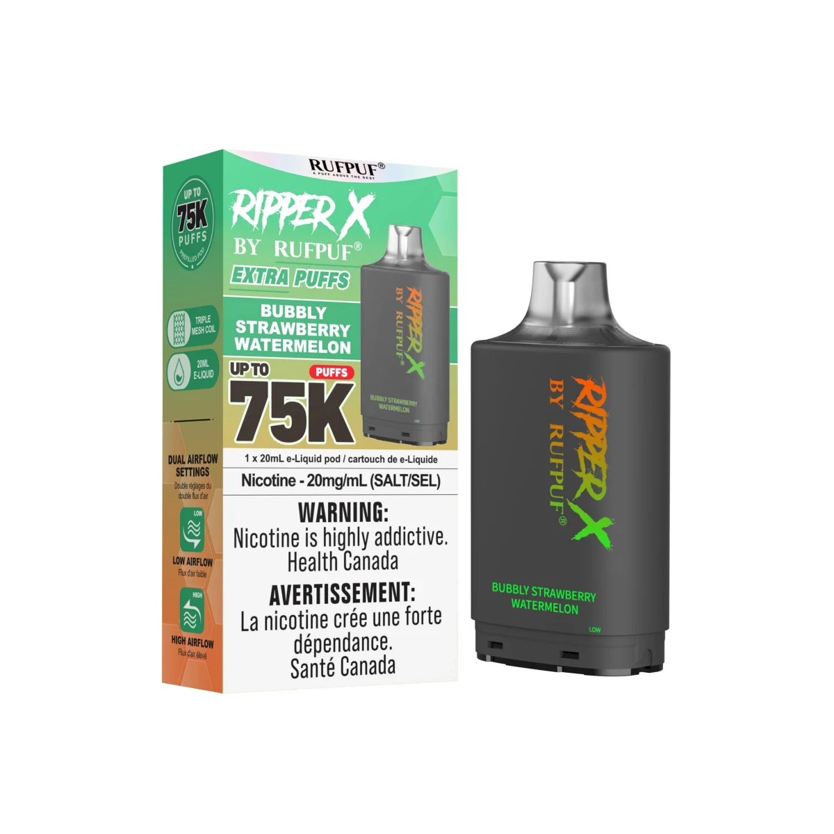 Ripper X 75K Pod - Bubbly Strawberry Watermelon
