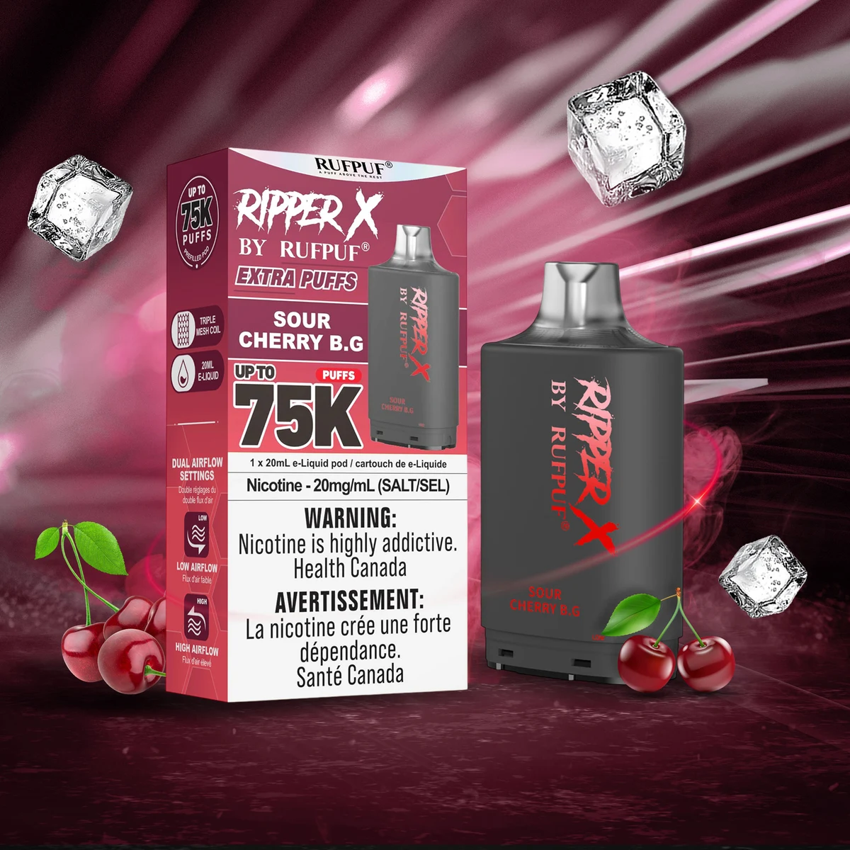 Ripper X 75K Pod - Sour Cherry B.G