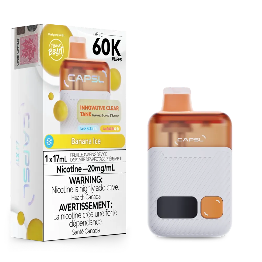 FLAVOUR BEAST CAPSL AFX17 60K DISPOSABLE — Banana Ice disposable vape
