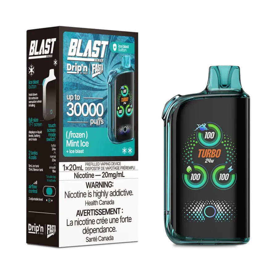 DRIP IN BLAST 30K — (FROZEN) MINT ICE disposable vape