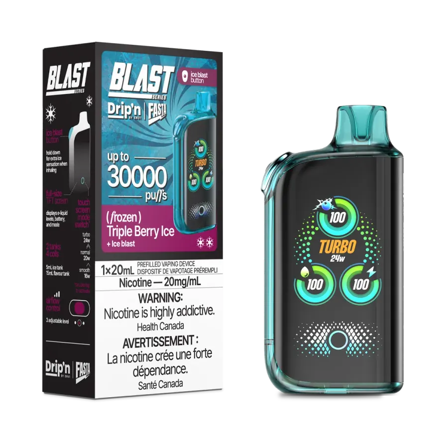 DRIP IN BLAST 30K — (FROZEN) TRIPLE BERRY IVE disposable vape
