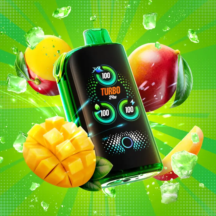 DRIP IN BLAST 30K — (SOUR) DOUBLE MANGO ICE TANGY disposable vape