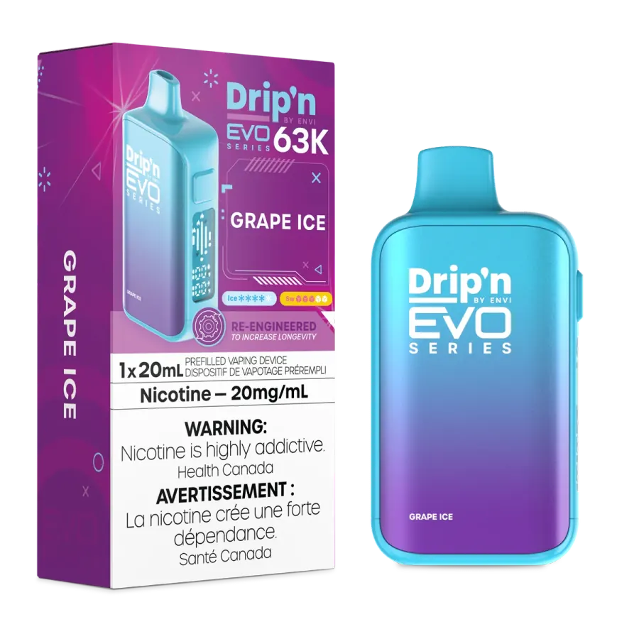 DRIP IN Envy 63K — Grape Ice disposable vape