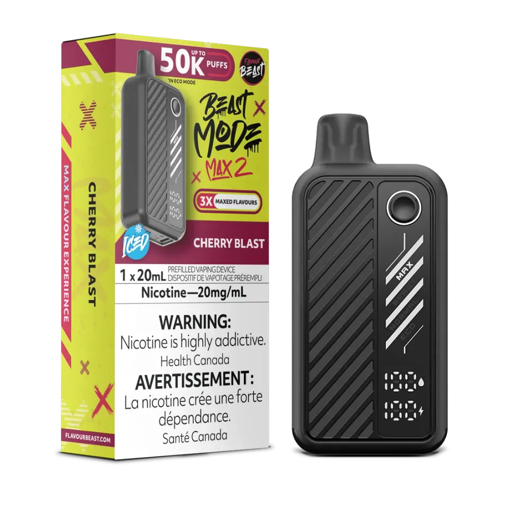 FLAVOUR BEAST BEAST MODE MAX 2 50K — Cherry Blast disposable vape