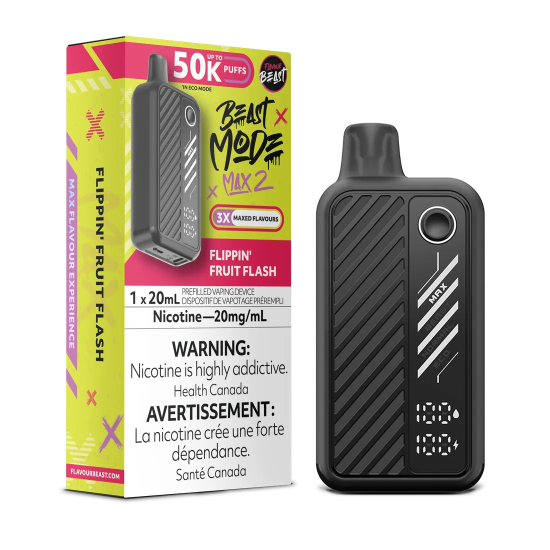 FLAVOUR BEAST BEAST MODE MAX 2 50K — Flippin' Fruit Flash disposable vape