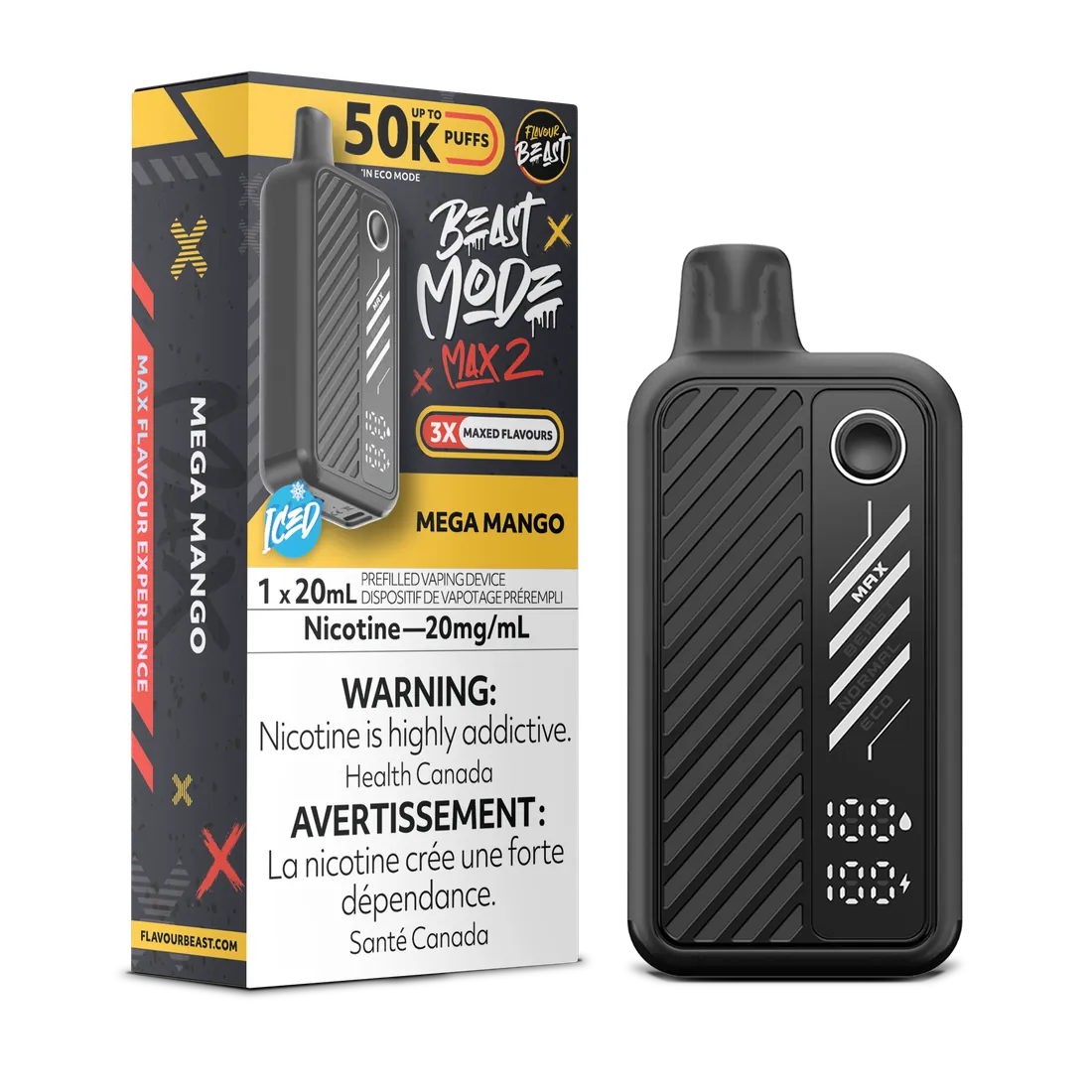 FLAVOUR BEAST BEAST MODE MAX 2 50K — Mega Mango disposable vape