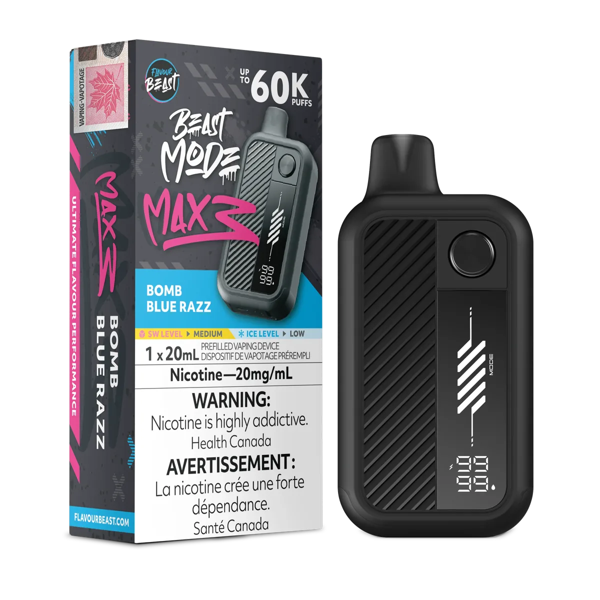 FLAVOUR BEAST BEAST MODE MAX 3 - Bomb Blue Razz