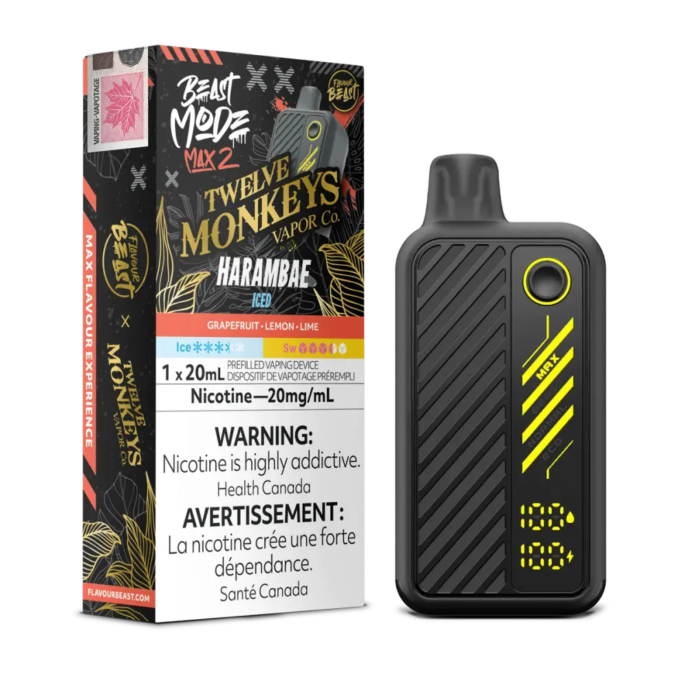 FLAVOUR BEAST X TWELVE MONKEYS BEAST MODE MAX 2 50K — Harambae disposable vape