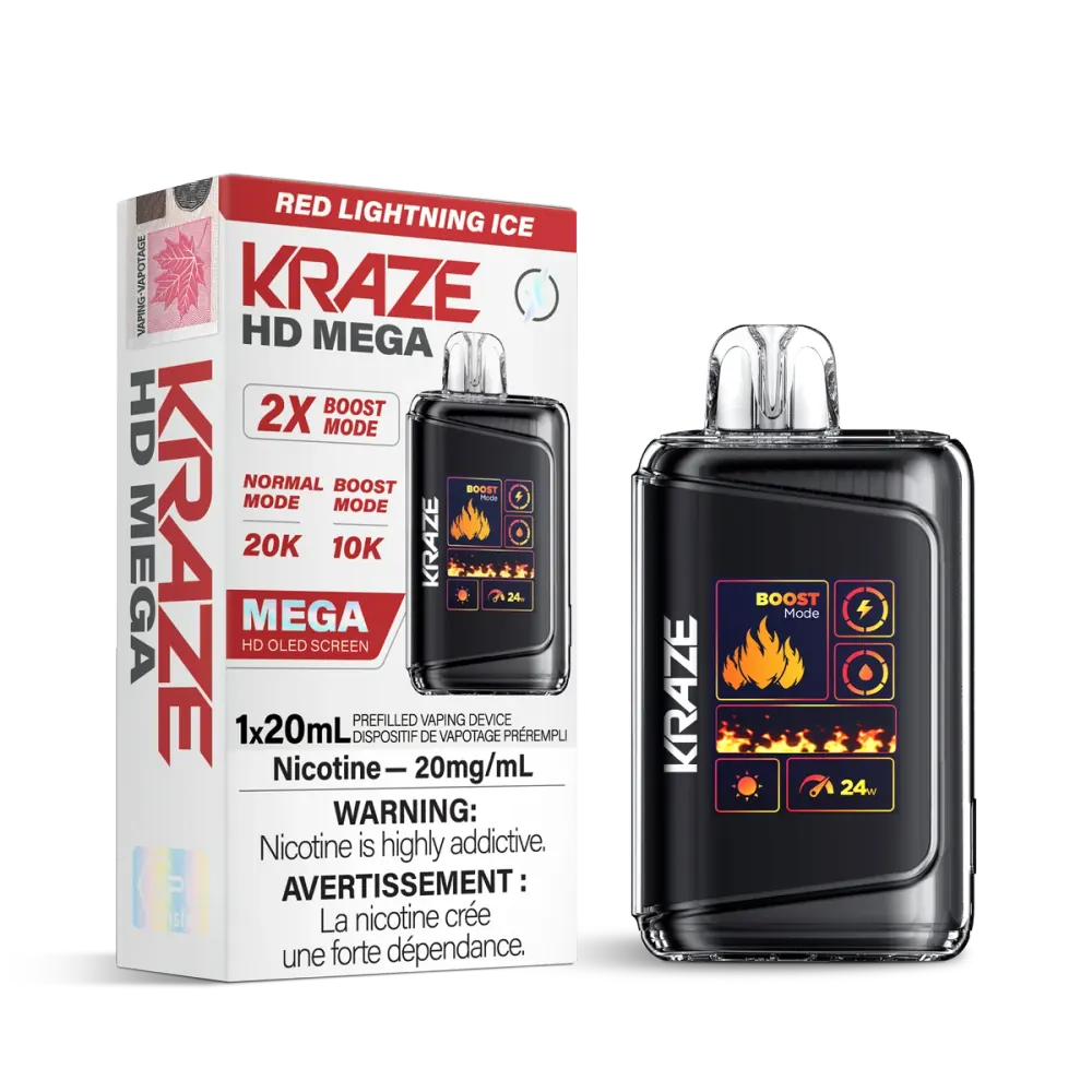 Kraze HD — Redlightning Ice disposable vape
