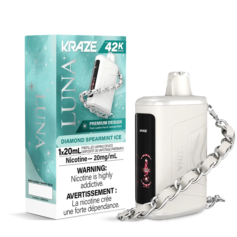 Kraze luna 42k — Diamond Spearmint Ice disposable vape