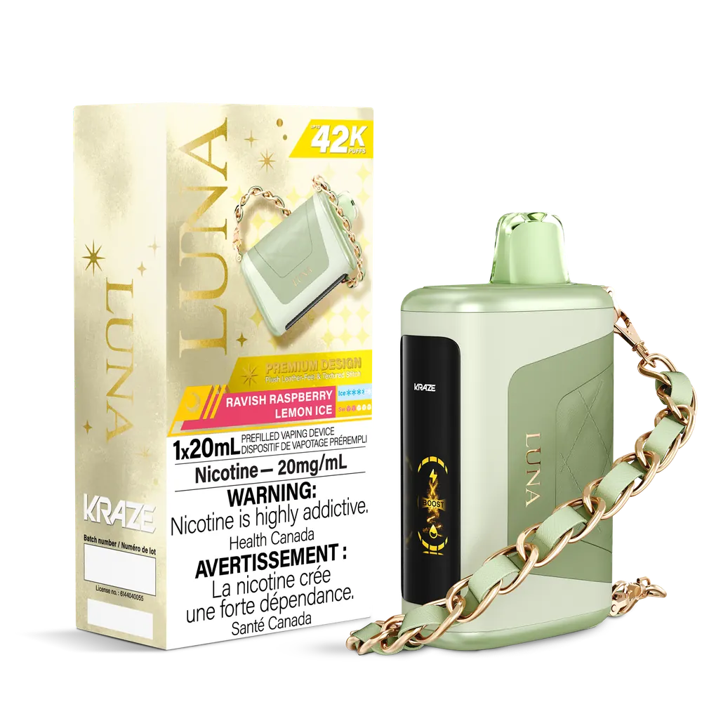 Kraze luna 42k — Ravish Raspberry Lemon Ice disposable vape