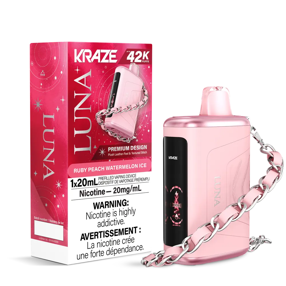 Kraze luna 42k — Ruby Peach Watermelon Ice disposable vape
