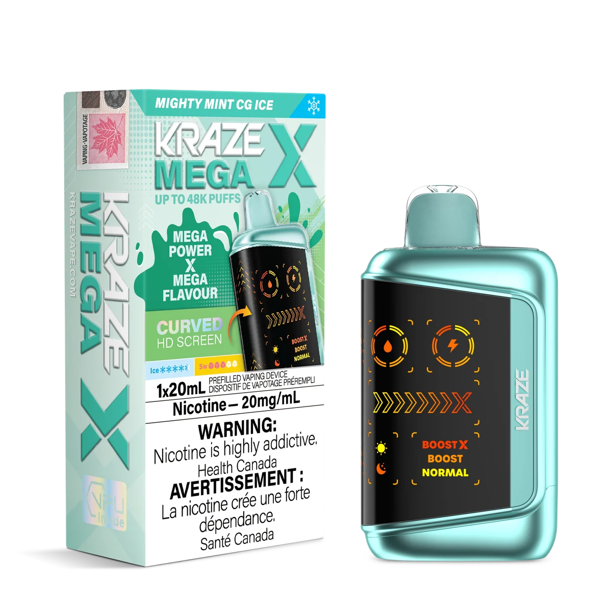 Kraze MEGA X 48K — MIGHTY MINT GG' disposable vape