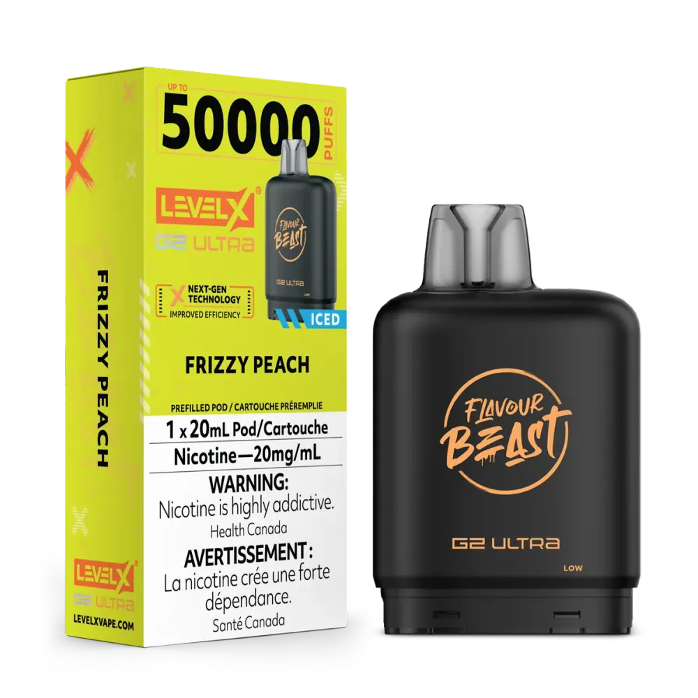 STLTH LEVEL X G2 ULTRA 50K — FRIZZY PEACH disposable vape