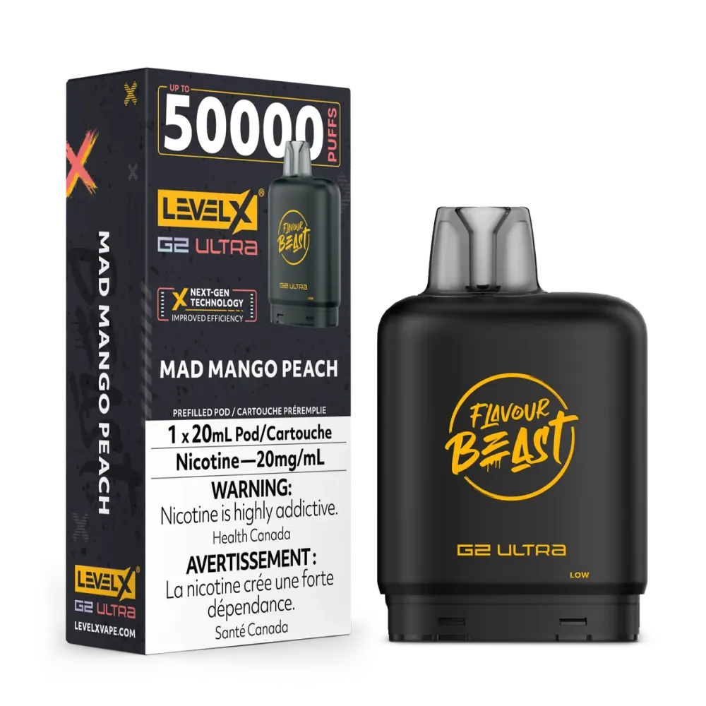 STLTH LEVEL X G2 ULTRA 50K — MAD MANGO PEACH disposable vape