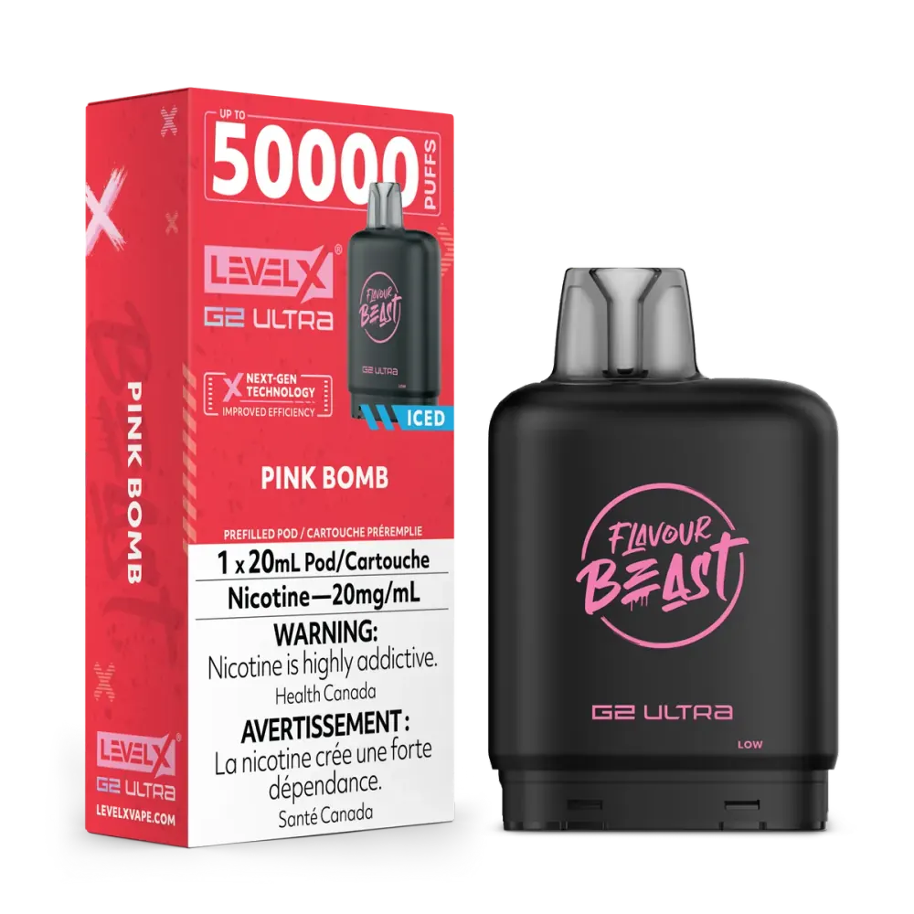 STLTH LEVEL X G2 ULTRA 50K — PINK BOMB disposable vape
