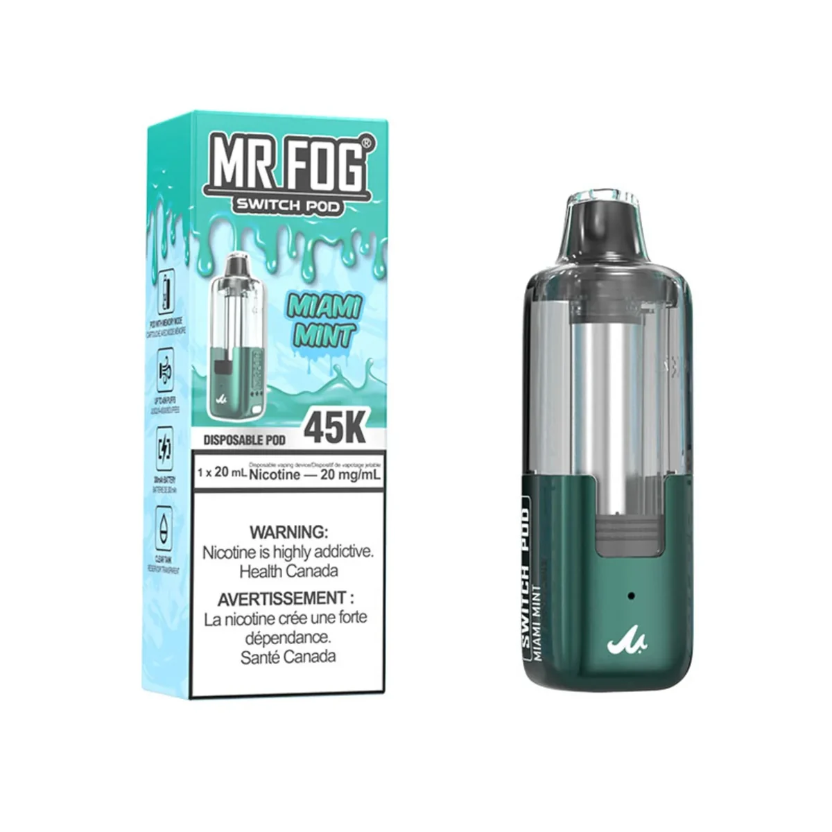 Mr Fog switch kit battery and juice - MIAMI MINT