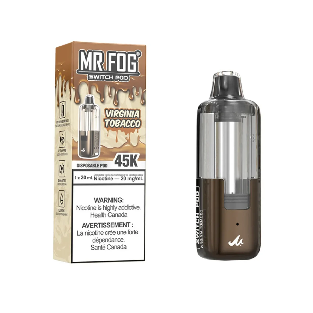 Mr Fog switch kit battery and juice - VERGINIA TABACCO