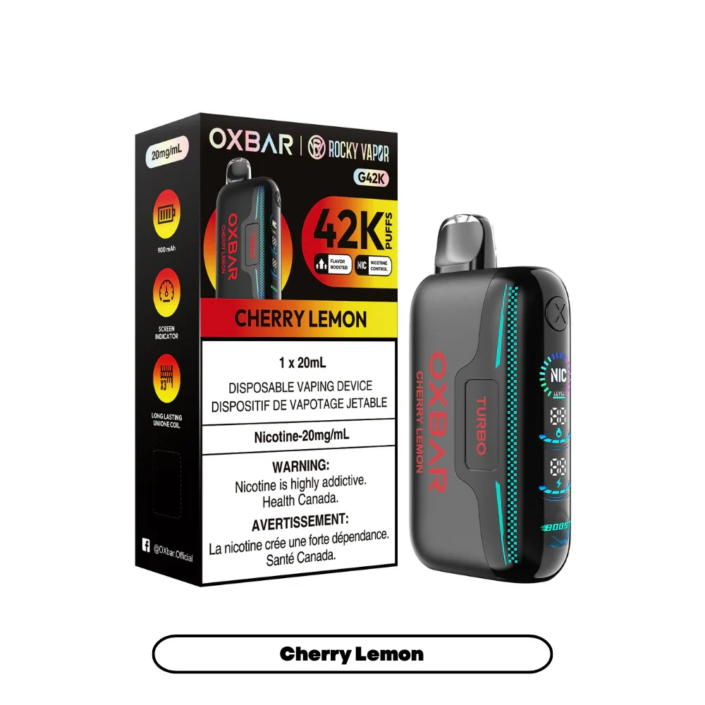 OXBAR ROCKY VAPOR OXBAR G42K — Cherry Lemon disposable vape