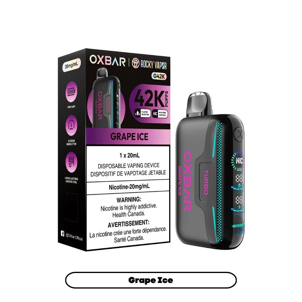 OXBAR ROCKY VAPOR OXBAR G42K — Grape Ice disposable vape