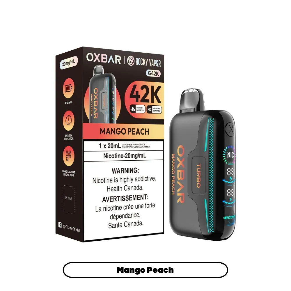 OXBAR ROCKY VAPOR OXBAR G42K — Mango Peach disposable vape