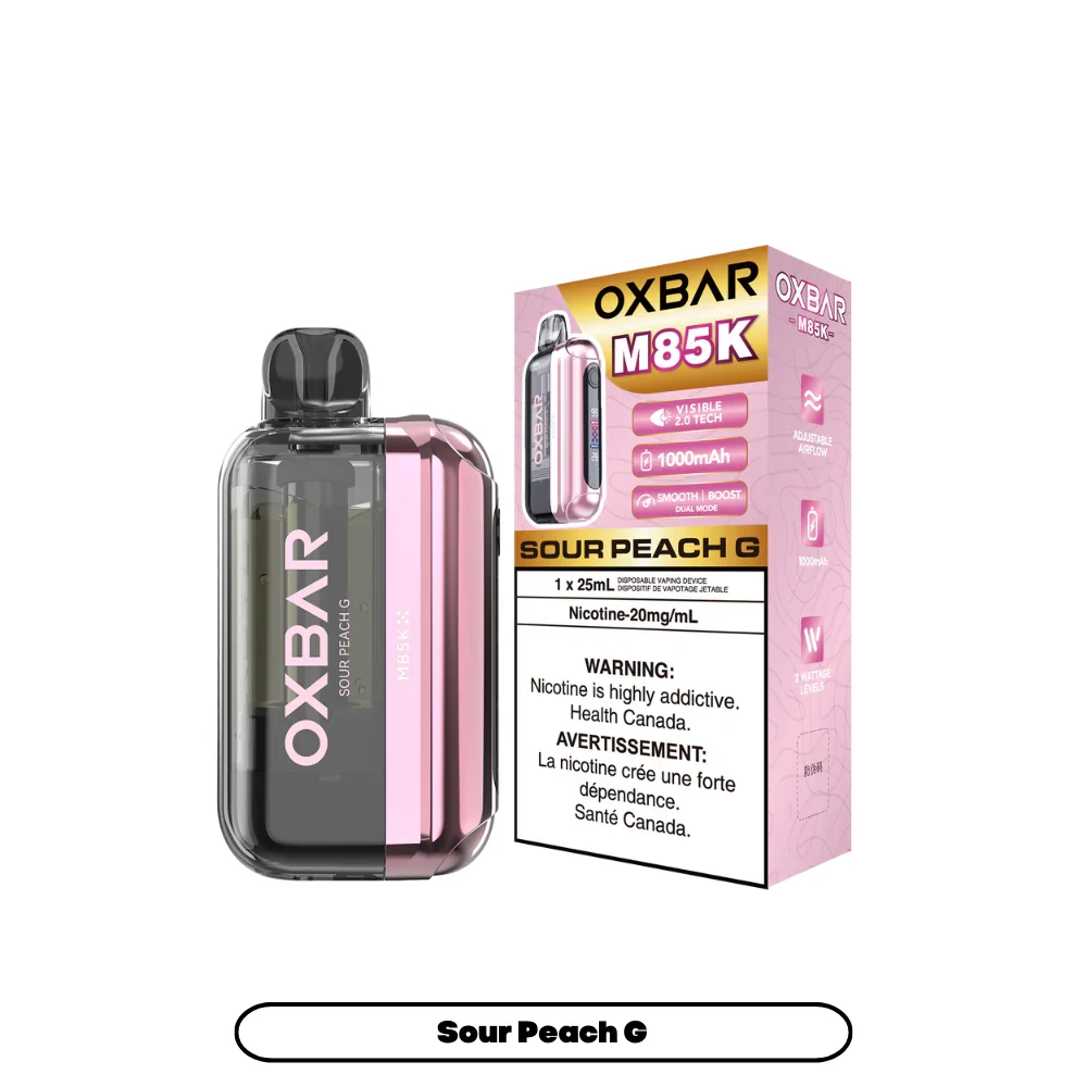 Oxbar M85k — Sour Peach G disposable vape