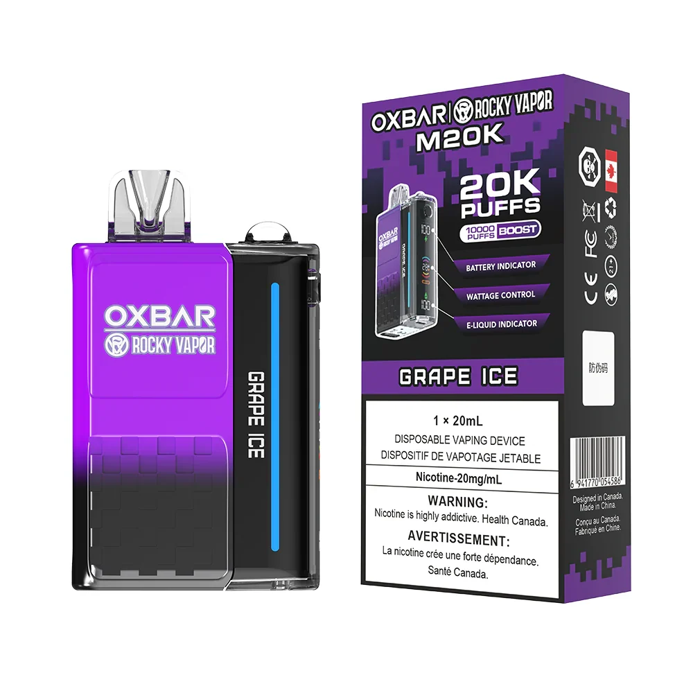 OXBAR ROCKY VAPOR OXBAR M20K — Grape Ice disposable vape