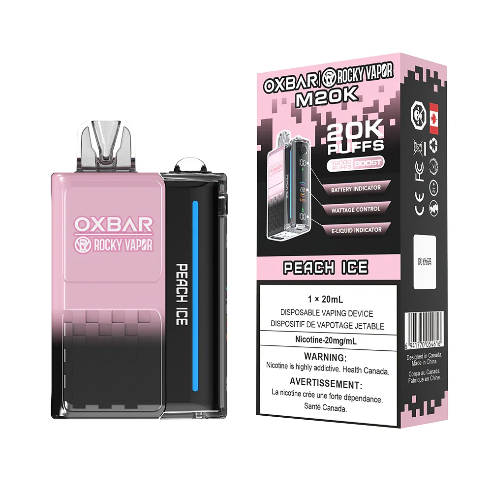 OXBAR ROCKY VAPOR OXBAR M20K — Peach Ice disposable vape